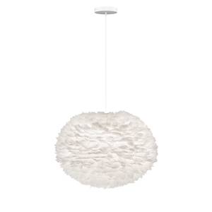 Hanglamp Eos I aluminium/ganzenveren - 1 lichtbron - Wit - Diameter: 65 cm