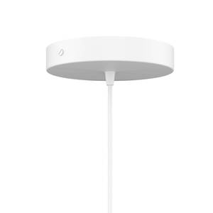 Suspension Eos I Aluminium / Plumes d’oie - 1 ampoule - Blanc - Diamètre : 65 cm