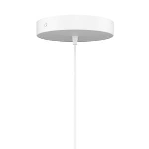 Suspension Eos I Aluminium / Plumes d’oie - 1 ampoule - Blanc - Diamètre : 110 cm