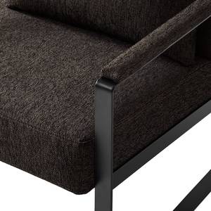 Fauteuil Herzele Tissu - Marron noir