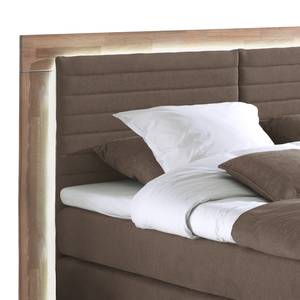 Lit boxspring Marcel I Marron noix de coco - 160 x 200cm - Matelas double D2/D3