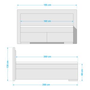 Boxspring Marcel I Kokosnoot bruin - 160 x 200cm - Tweepersoonsmatras H2/H3