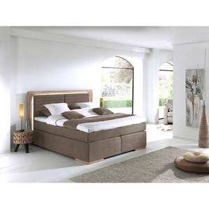 Lit boxspring Marcel I Marron noix de coco - 180 x 200cm - Matelas double D2/D3