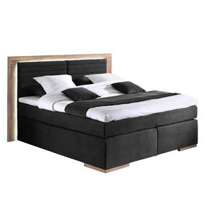 Boxspringbett Marcel II Schwarz - 180 x 200cm - Doppelmatratze H2/H3