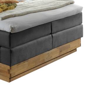 Boxspringbett Moneta Grau - 200 x 200cm - Doppelmatratze H2/H3