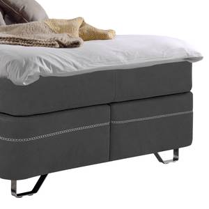 Boxspringbett Passion Webstoff - Grau - 140 x 200cm - H2