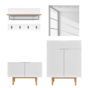 Set di 5 mobili da ingresso LINDHOLM B Bianco - Legno parzialmente massello - 162 x 180 x 35 cm