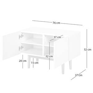 Garderobenset LINDHOLM 5-teilig Kombi B Weiß - Holz teilmassiv - 162 x 180 x 35 cm