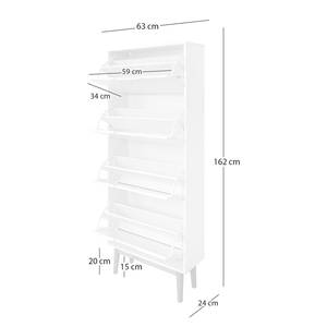 Garderobenset LINDHOLM 3-teilig Kombi B Weiß - Holzart/Dekor - 75 x 210 x 25 cm