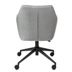 Ensemble de bureau LINDHOLM B - 2 élém. Partiellement en chêne massif / Tissu - Gris / Gris clair