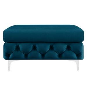 Gestoffeerde hocker Leominster I fluweel - Marineblauw