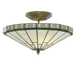 Plafondlamp New York glas/staal - 2 lichtbronnen