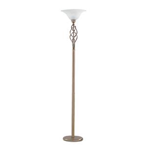 Staande lamp Zanzibar melkglas/staal - 1 lichtbron