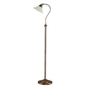 Staande lamp Adjustable Floor melkglas/staal - 1 lichtbron