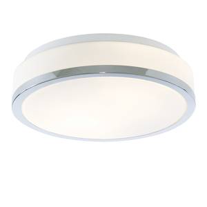 Badkamerlamp Discs I melkglas/staal - 2 lichtbronnen