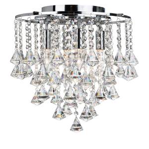 Plafondlamp Dorchester kristalglas/staal - 4 lichtbronnen