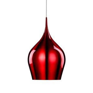 Hanglamp Vibrant II aluminium - 1 lichtbron - Rood