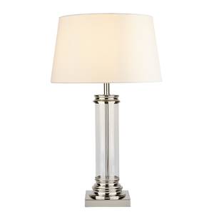 Tafellamp Pedestal textielmix/staal - 1 lichtbron - Zilver