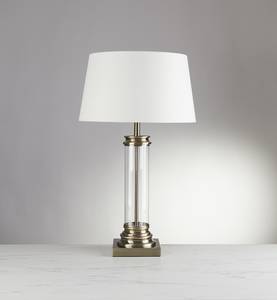 Tafellamp Pedestal textielmix/staal - 1 lichtbron - Koper