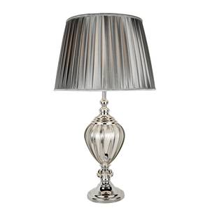 Tafellamp Greyson textielmix/glas - 1 lichtbron - Zilver