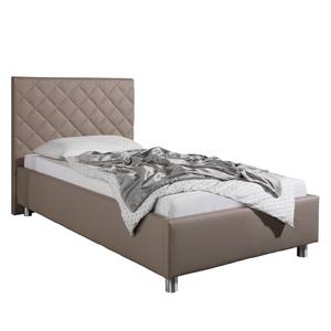 Gestoffeerd bed Groven Taupe - 100 x 200cm