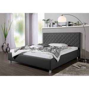 Gestoffeerd bed Groven Antraciet - 160 x 200cm