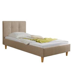 Gestoffeerd bed Havdrup Lichtbruin - 100 x 200cm