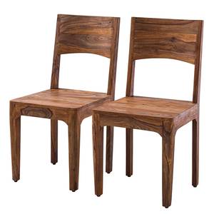 Eetkamerstoelen Trangle (set van 2) massief sheeshamhout