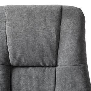 Relaxfauteuil La Para met hocker microvezel - Grijs