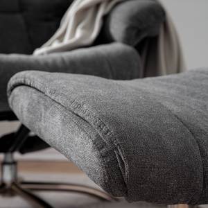 Relaxfauteuil La Para met hocker microvezel - Grijs