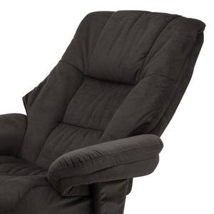 Relaxfauteuil La Para II incl. hocker - microvezel - grijs