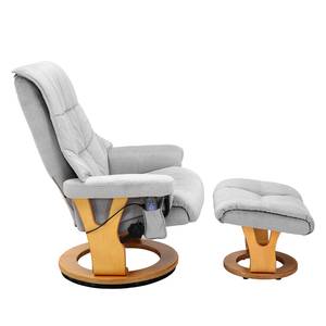 Massagefauteuil Tanunda incl. hocker - microvezel - grijs