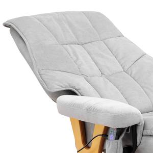 Fauteuil massant Tanunda Avec repose-pieds - Microfibre - Gris