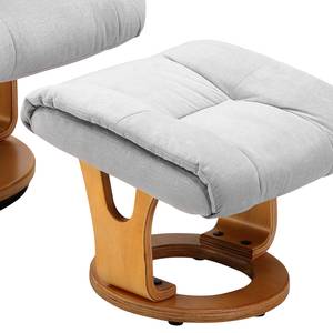 Massagefauteuil Tanunda incl. hocker - microvezel - grijs