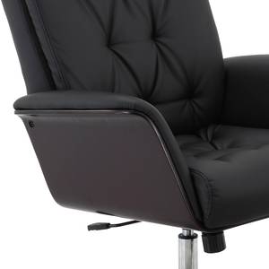 Fauteuil de relaxation Tarrazu Avec repose-pieds / Imitation cuir - Noir