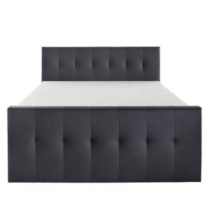 Boxspringbett Star I Kunstleder - Schwarz - H2