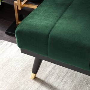 Canapé convertible Lemming Velours - Vert foncé