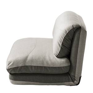 Fauteuil Borzich geweven stof - grijs/lichtgrijs