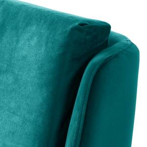 Fauteuil Karnup Velours - Bleu pétrole