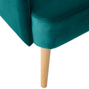 Fauteuil Karnup fluweel - petrolblauw