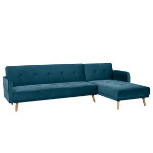 Ecksofa Daru III Samt - Marineblau