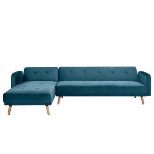 Ecksofa Daru III Samt - Marineblau