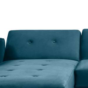 Ecksofa Daru III Samt - Marineblau