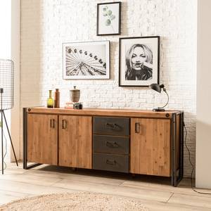 Sideboard Manchester IV Akazie massiv / Metall - Akazie / Anthrazit