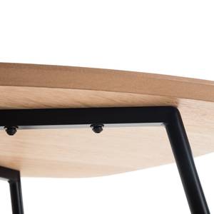Table basse Miluo II Placage en bois véritable - Chêne / Noir