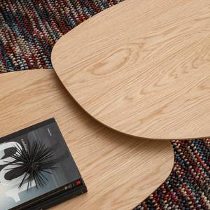 Table basse Miluo II Placage en bois véritable - Chêne / Noir