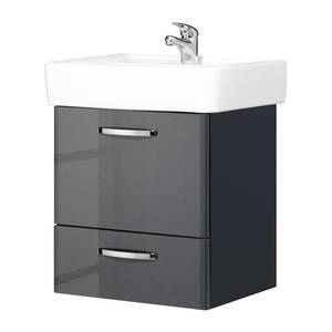 Meuble avec vasque Quickset 327 Anthracite brillant / Anthracite - Profondeur : 44 cm