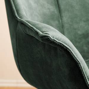 Chaise à accoudoirs Kantii II Microfibre / Métal - Microfibre Colby: Vert vintage - 1 chaise