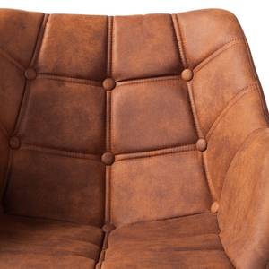 Sedia con braccioli Lamppi II Microfibra/metallo - Cognac - 1 sedia