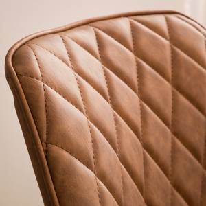 Sedia con braccioli Pori II Similpelle / Legno massello di quercia - Marrone - 1 sedia